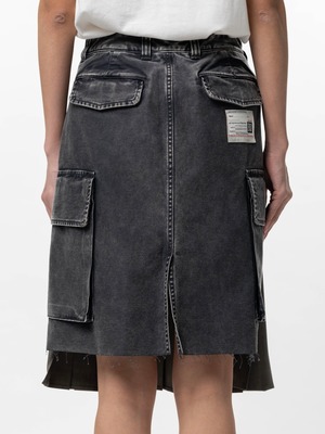 【26SS】Maison MIHARA YASUHIRO ミハラヤスヒロ / Front Back Combined Pleats Skirt / プリーツスカート