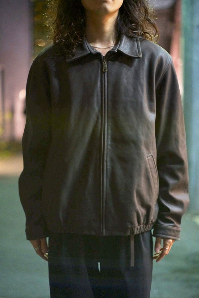 Columbia] Vintage Single Leather Jacket Wool Lining [1990s