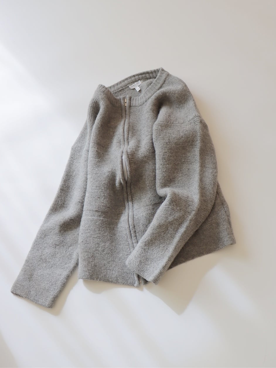 ●90s made in ITALY GIORGIO ARMANI wool zipper design cardigan