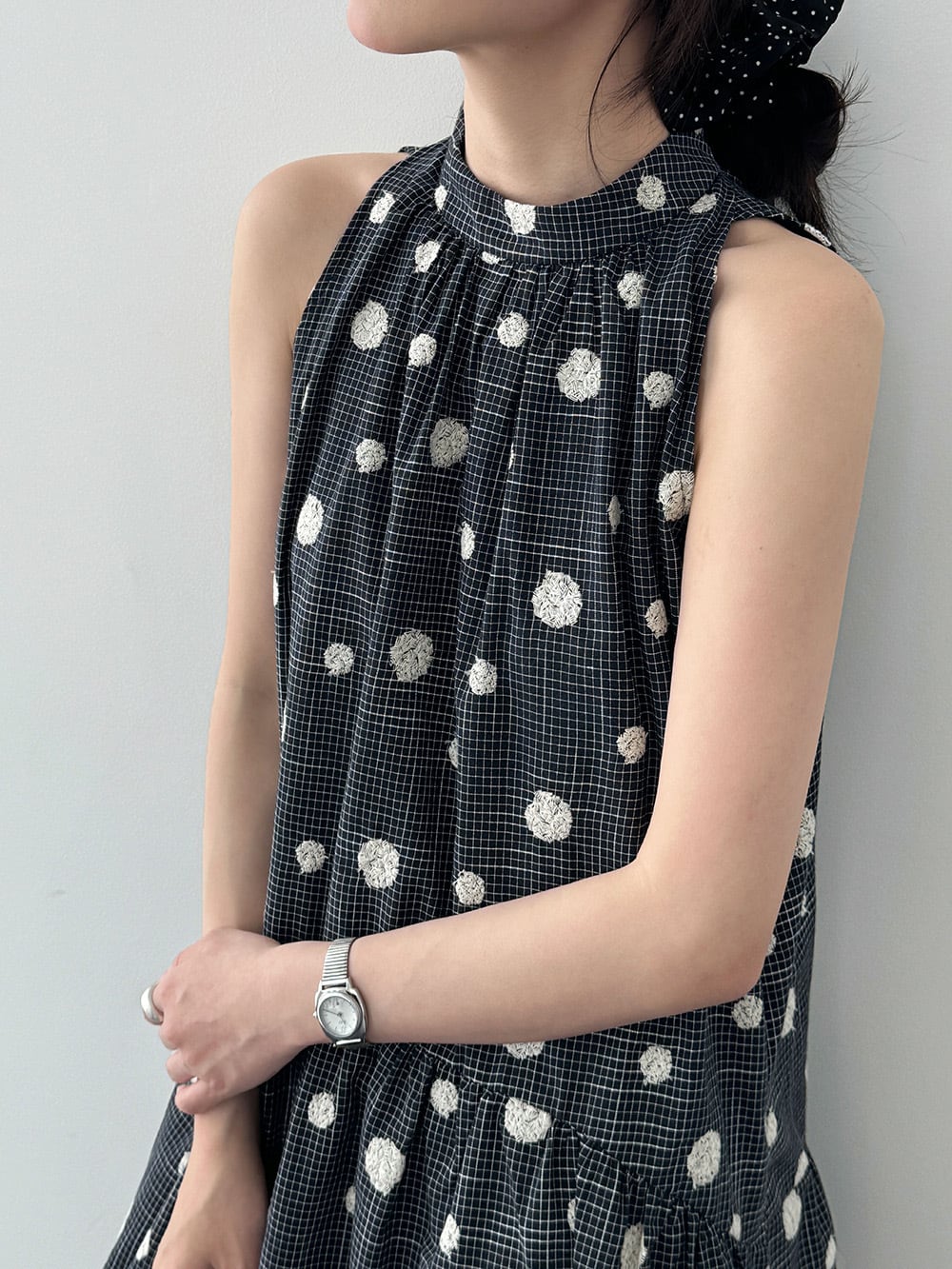 水玉刺繍入り ロングドレス H 260089 | Raglana