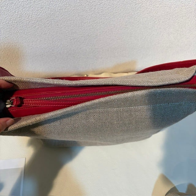限定品 B.stuff リネンコンビショルダーバッグ