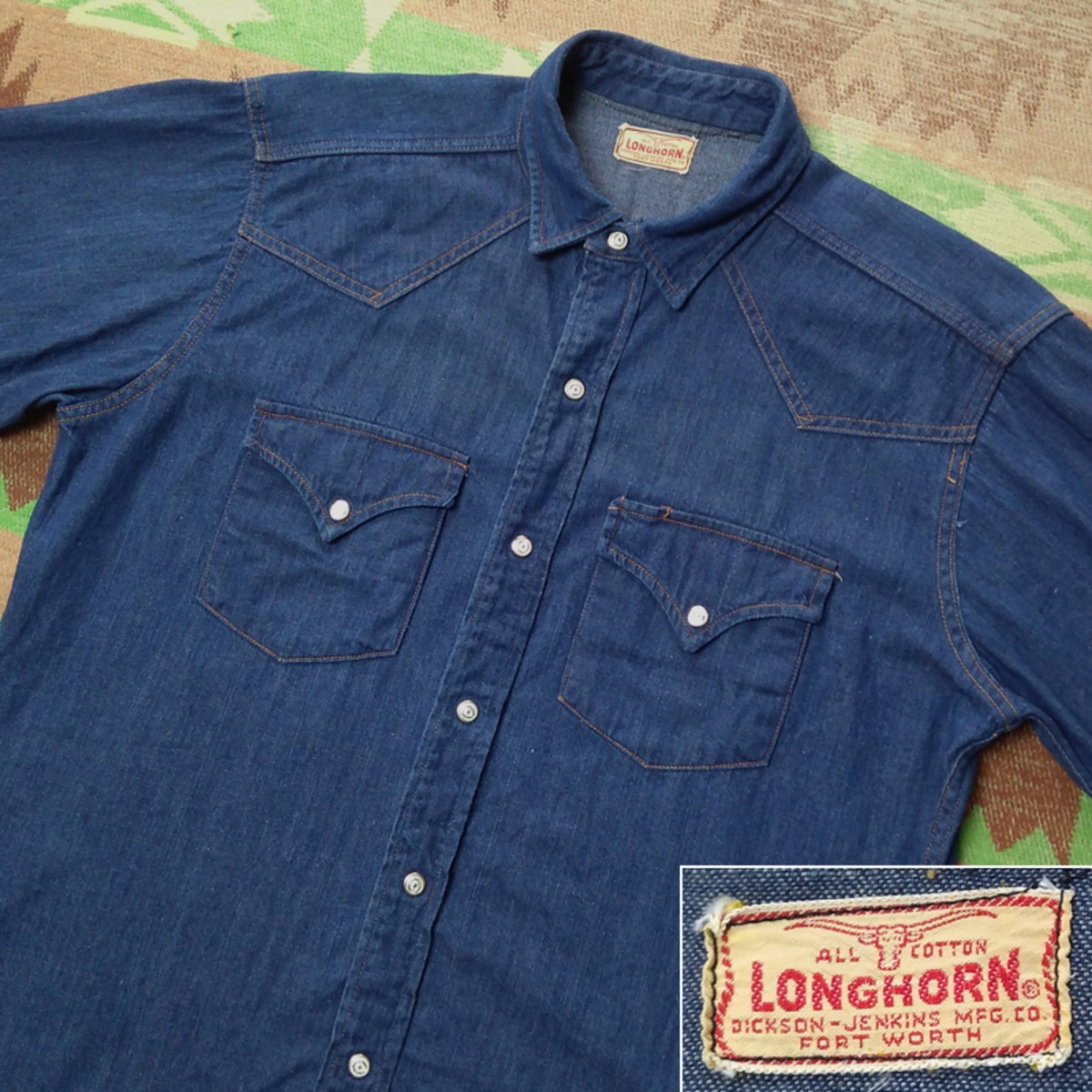 60s LONGHORN Denim Western Shirt | Wonder Wear ヴィンテージ古着 