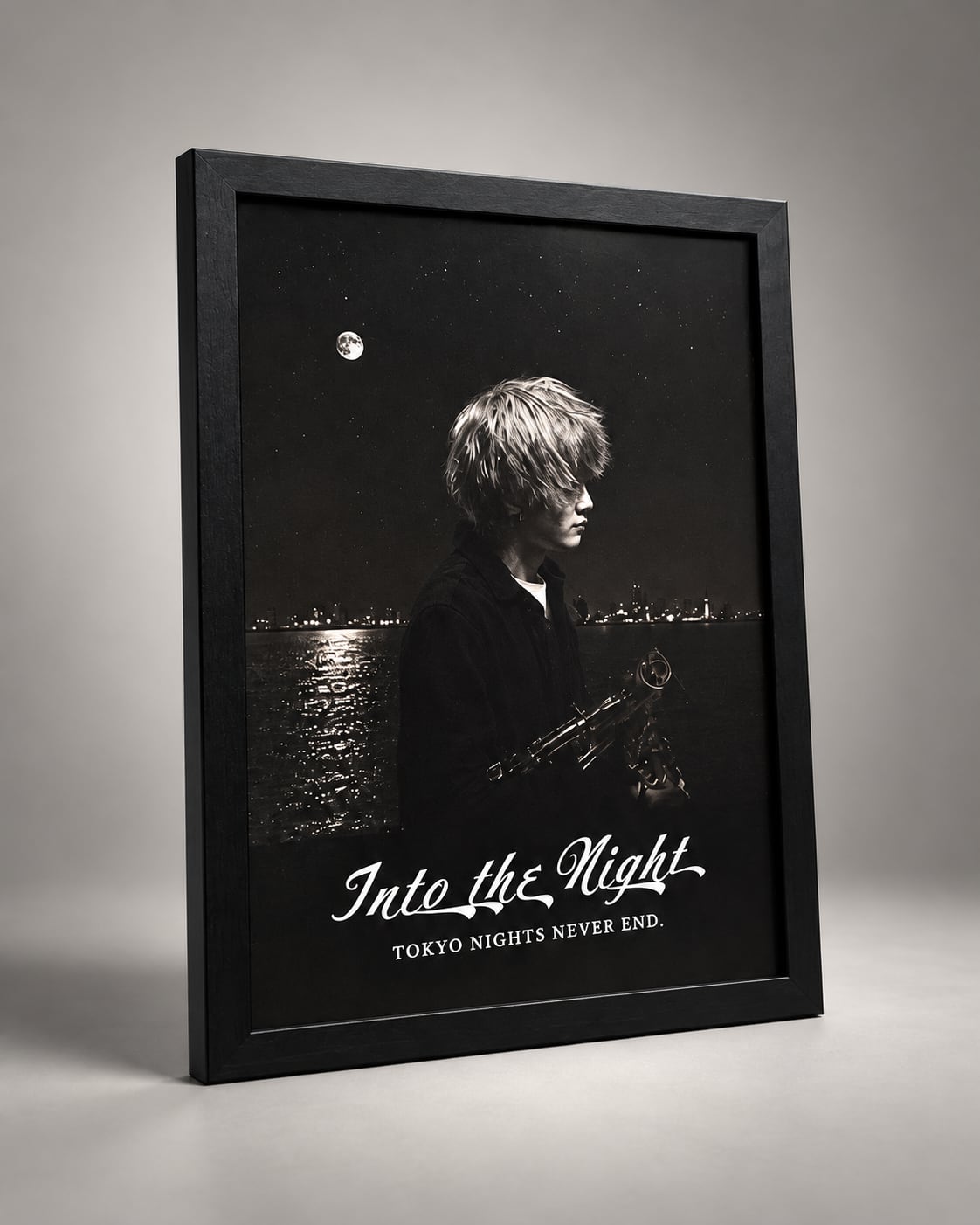 <3つ限定>TETSUO OOKITA “Into the Night” Framed Silk Screen Print