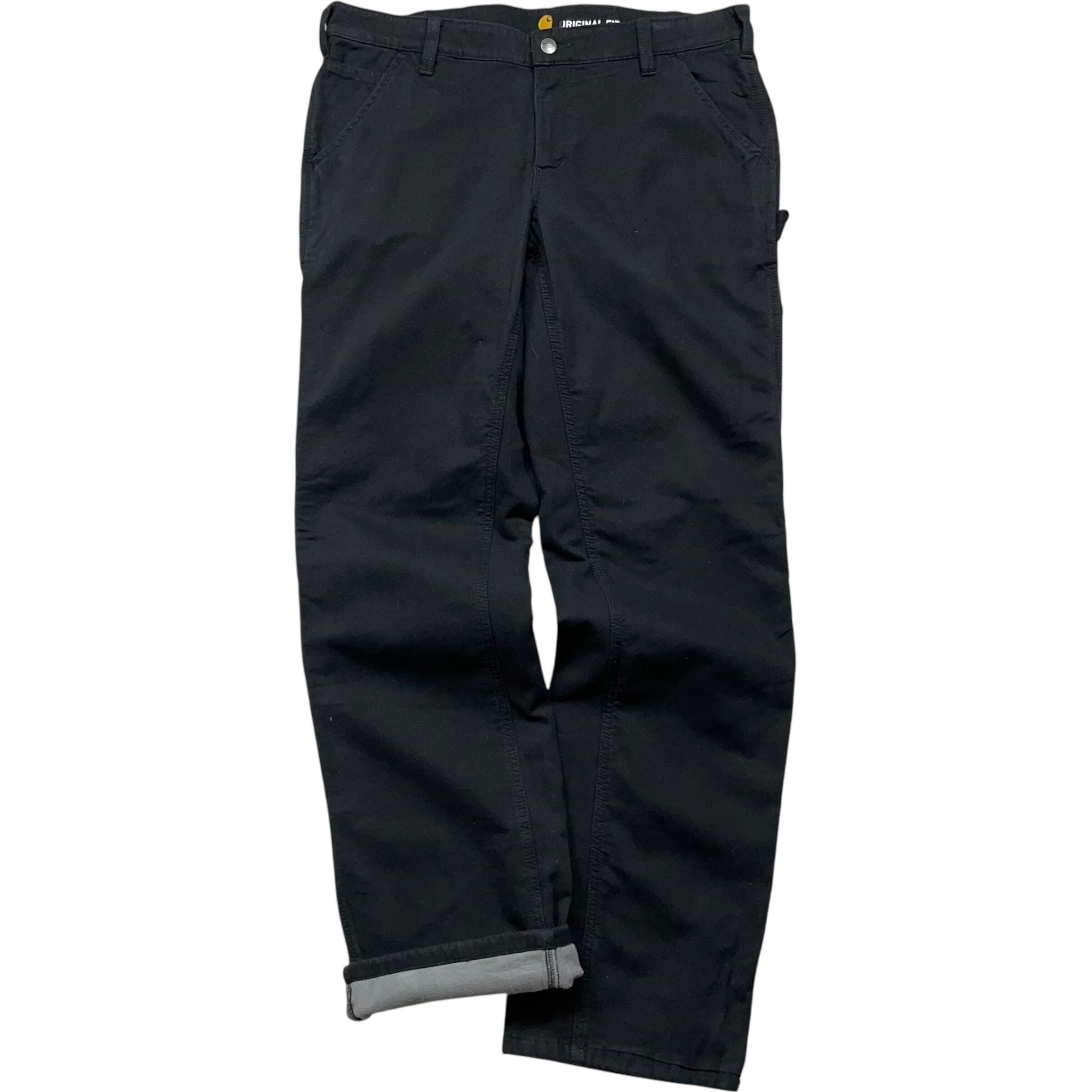 《実寸 W36W33》 Carhartt カーハート ワークパンツ 裏起毛 ブラック no.5281