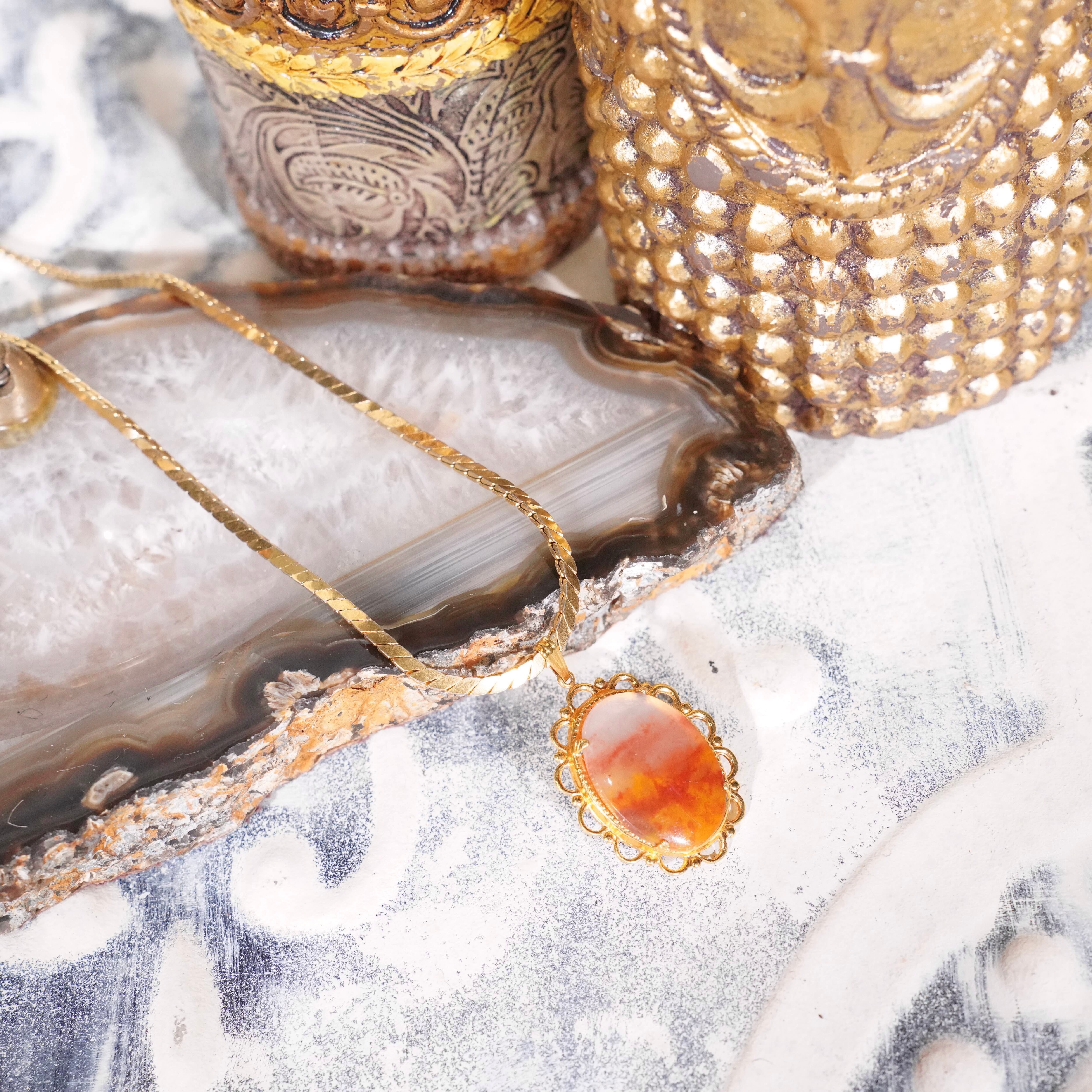 USA VINTAGE COLOR STONE DESIGN RETRO NECKLACE/アメリカ古着カラー