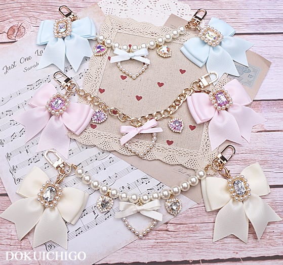 リボン バッグチャーム ヘアアクセサリー 量産型 地雷系 ロリータ【ot