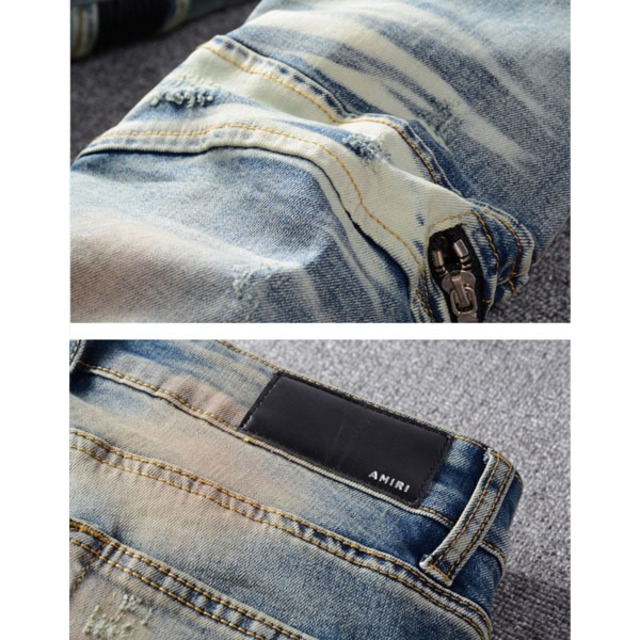 パンツ デニム ダメージ ジップ ハイストリート ファッション 秋 スタイル ジーンズ 男性 破れ ズボン 弾力性 ヴィンテージ パンク風 Gilb パンツ デニム ダメージ ジップ ハイストリート ファッション 秋 スタイル ジーンズ 男性 破れ ズボン 弾力性 ヴィンテージ パンク風 Gilb