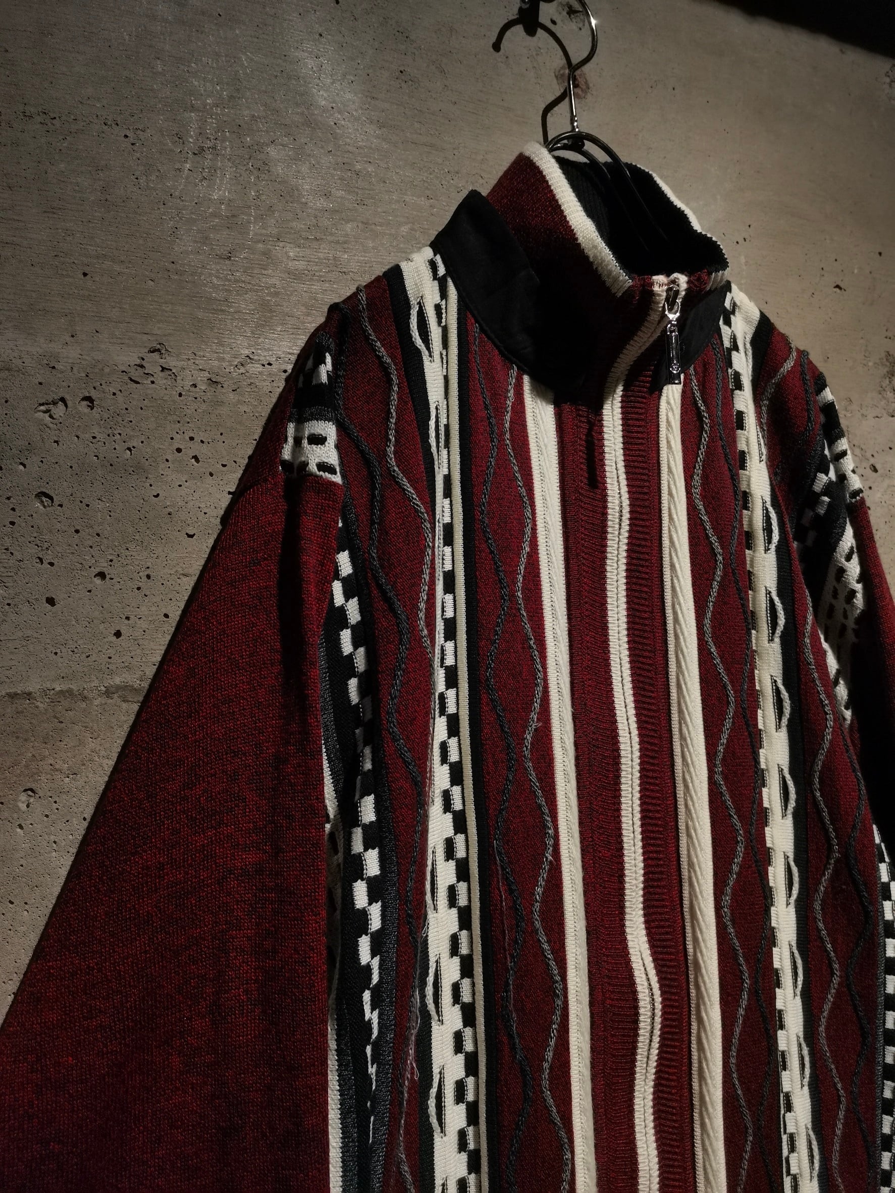 Caka】3D Design Vintage Loose Drivers Knit | Caka(カカ）下北沢古着 