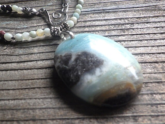 Huge Beach Amazonite Necklace / 特大アマゾナイトのステートメント
