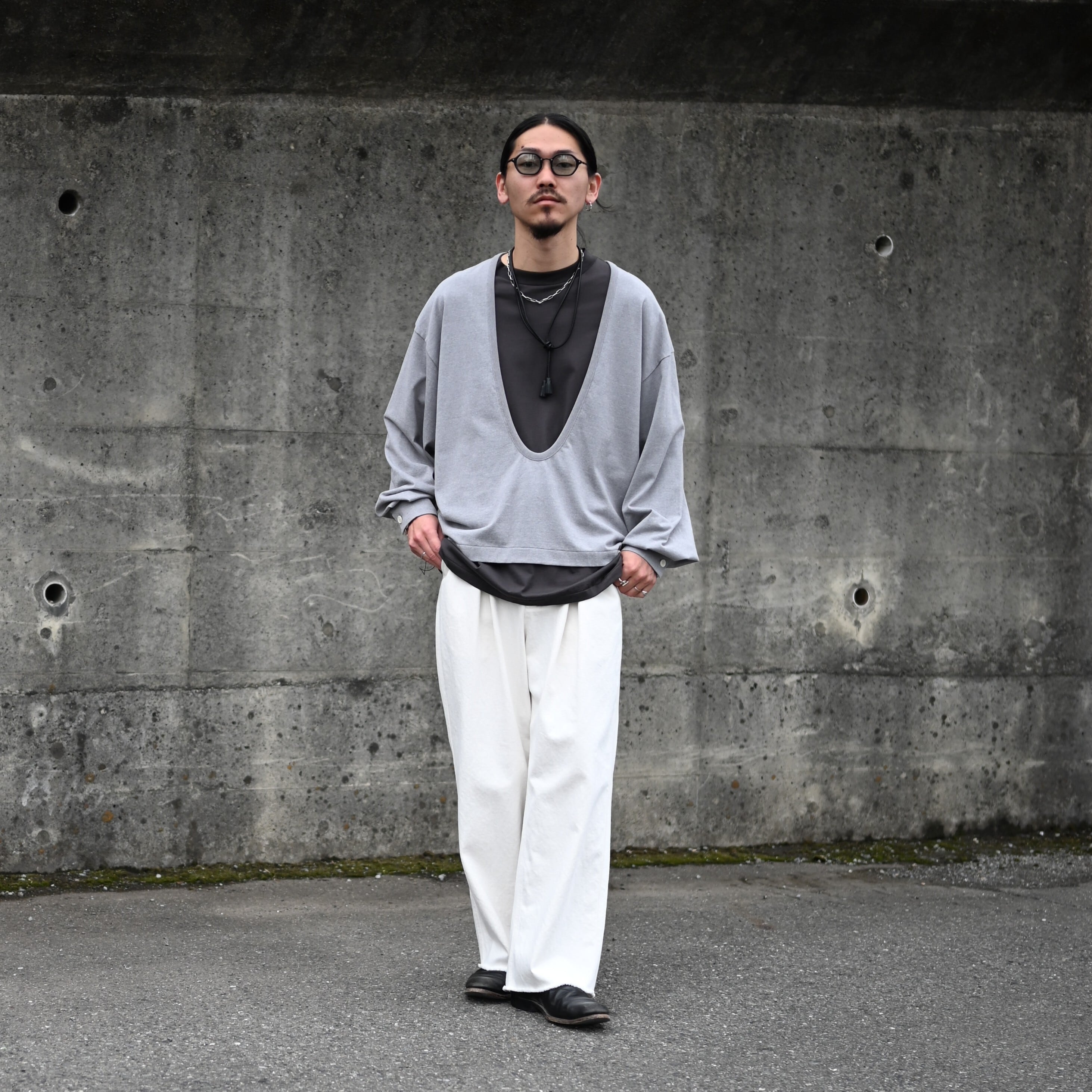 SAYATOMO / 2-Tack Cutoff Wide Denim Pants | GANKO