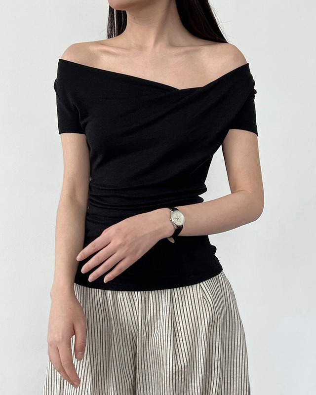 Asymmetry Drape Tops