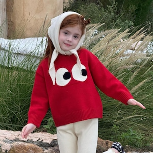 冬ビッグアイデザインセーター