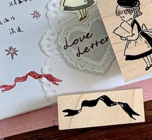 新作☆MO997|Molinta【Ribbon - 丝带】はんこ / 木製スタンプ 新作☆MO997|Molinta【Ribbon - 丝带】はんこ / 木製スタンプ