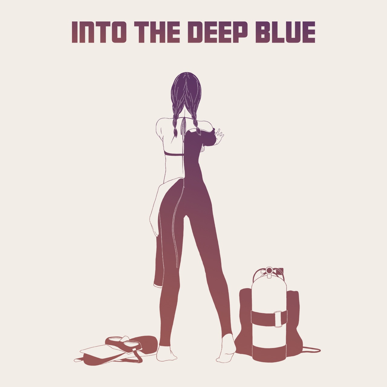 INTO THE DEEP BLUE-Tシャツ(バニラホワイト) - 3