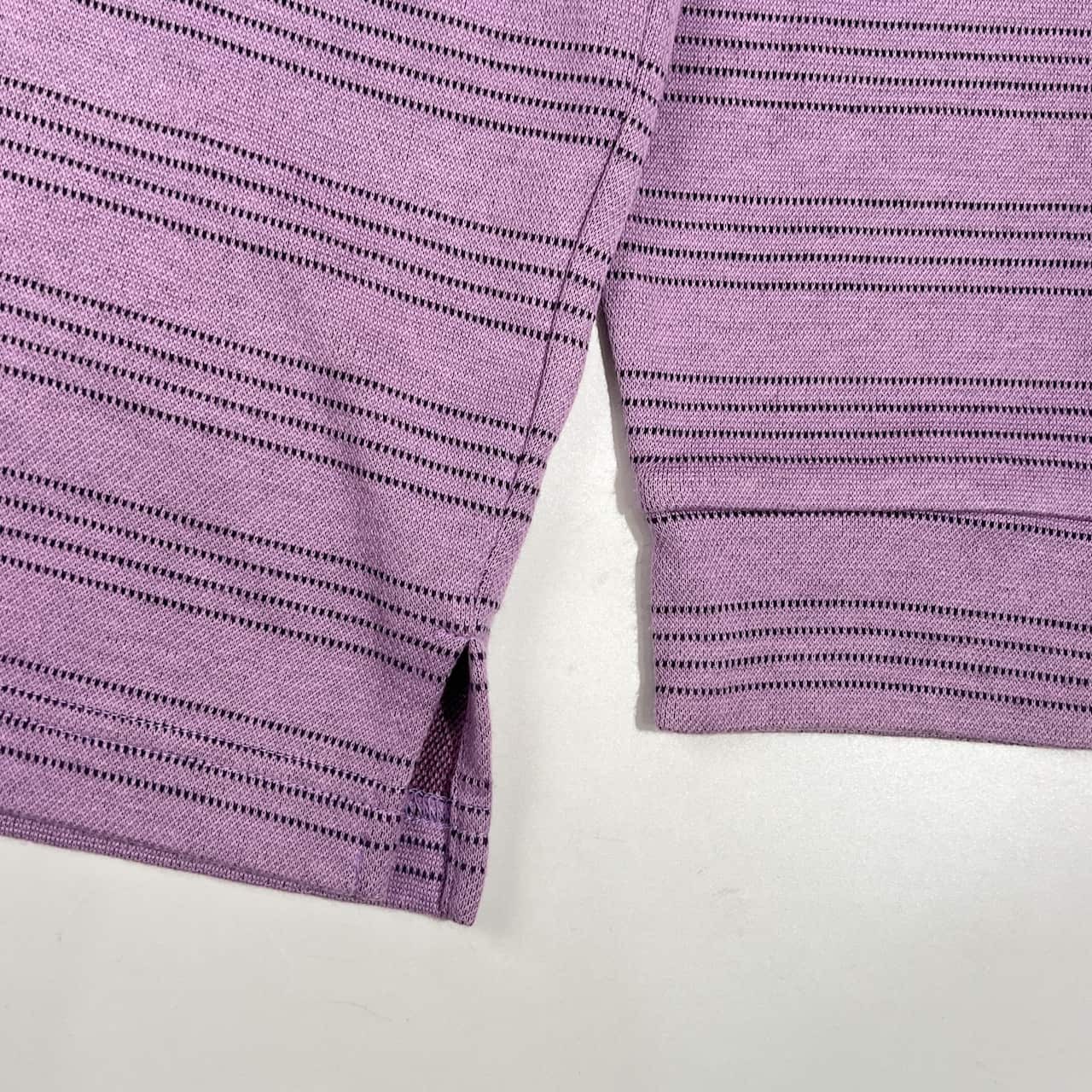 mila schön ミラショーン ボーダー タートルネック 長袖 シャツ トレーナー L/ピンクパープル系 メンズ ゴルフ