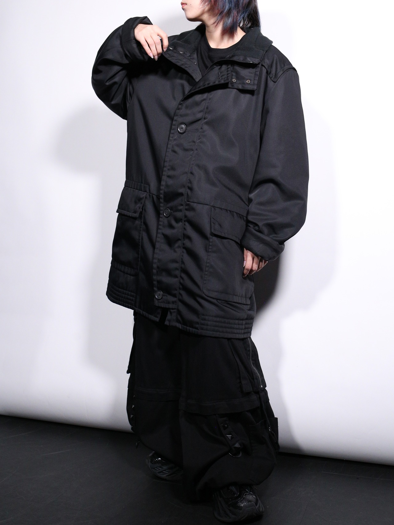 "HUGO BOSS" high- neck zip-up coat jacket - 3