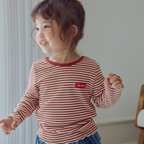 FIRST BLUE［取寄］border ribbon tee 26autumn