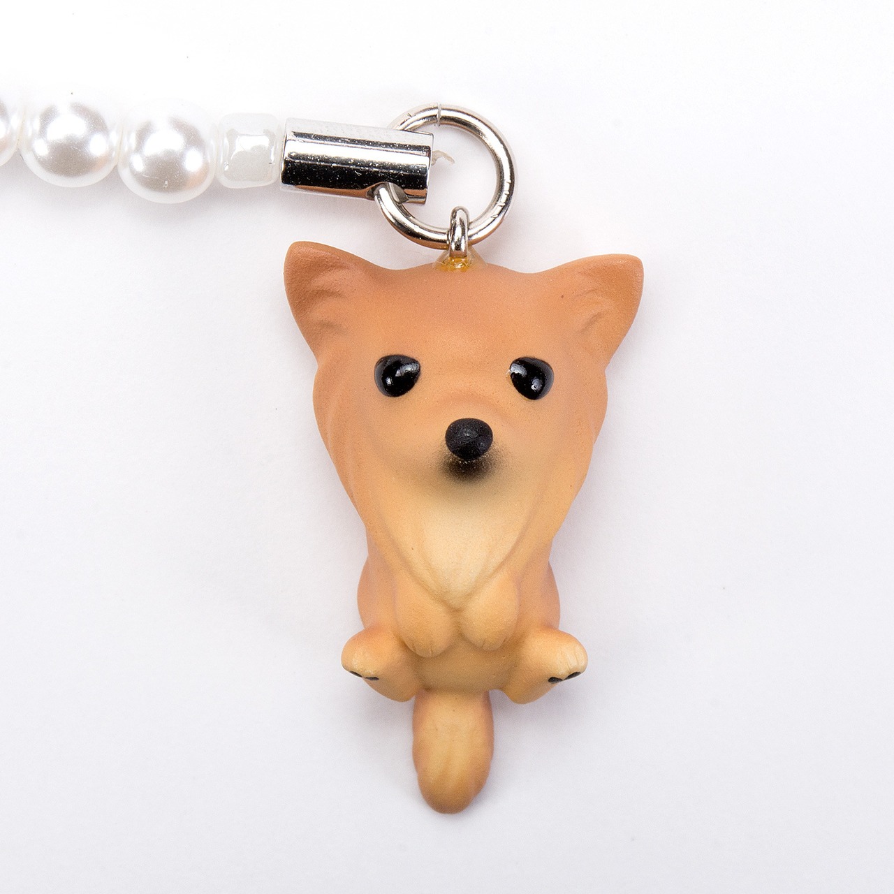 Dog 92 Chihuahua ロングコートチワワ レッド ビーズ ストラップ DN-2001