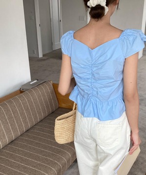 《即納商品》beginning blouse (white / blue / black)