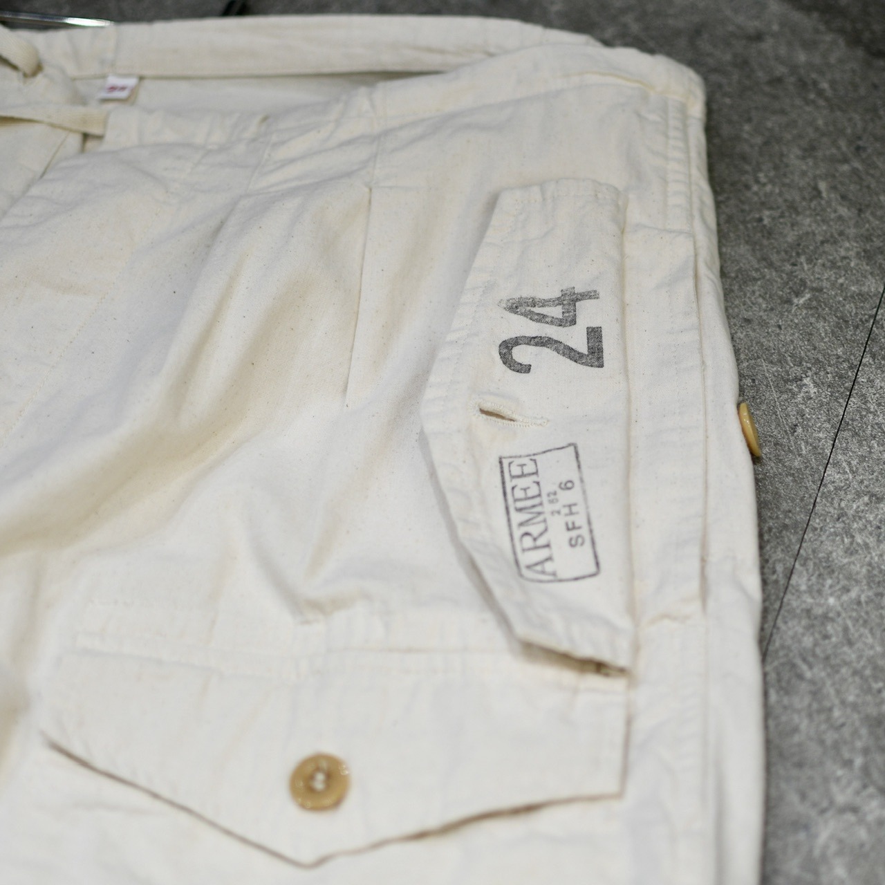 reproduct 50's French army alpine snow camo pants