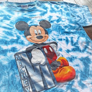 90s  TULTEX  Disney Official  Daytona Beach Tiedye Mickey  print T-Shirt  /Size  X-LARGE