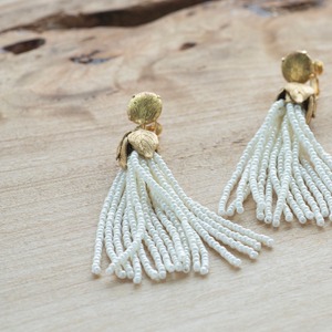 monshiro　japanese bird chelly fringe-earring