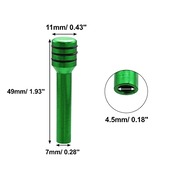 X AUTOHAUX 車のドアロックノブ 室内ドアロックノブ アルミニウム合金 インナードアロックプルピン ユニバーサル 車用 グリーン 2個
