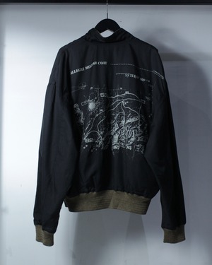 【Caka BLACK】“allegri” Map Design Vintage Loose Reversible Jacket