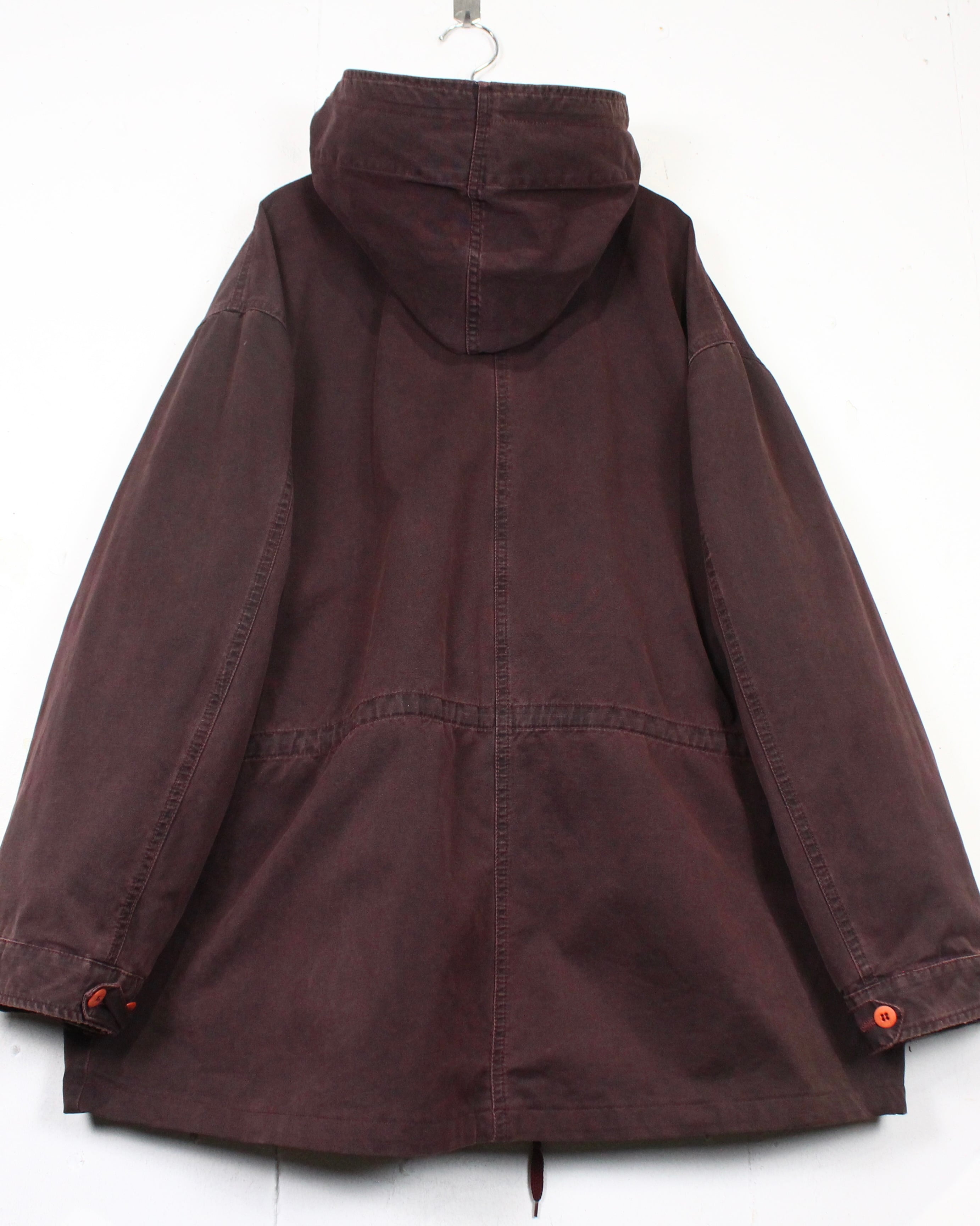 ジャケット・アウター xaved Caka act2】Bordeaux Color Overdyed Vintage Hooded Jacket | Caka