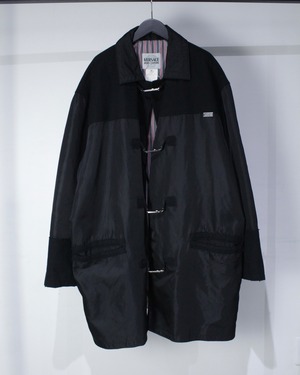 【Caka BLACK】“VERSACE JEANS” Wool Switching Loose Coat