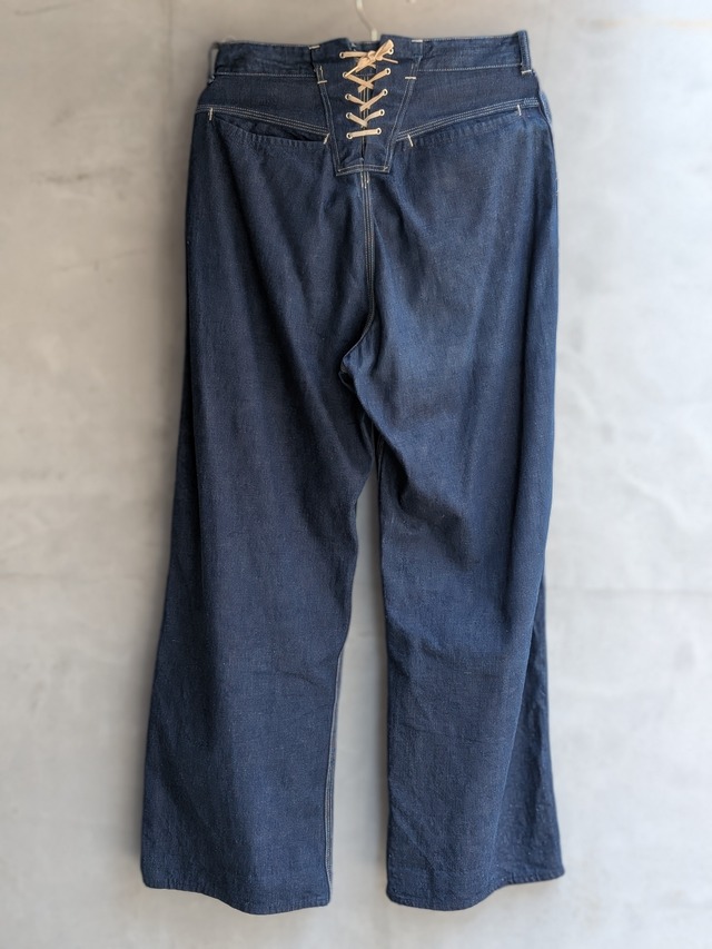 1950s Anvil Brand  BACK LACE DENIM WORK PANTS