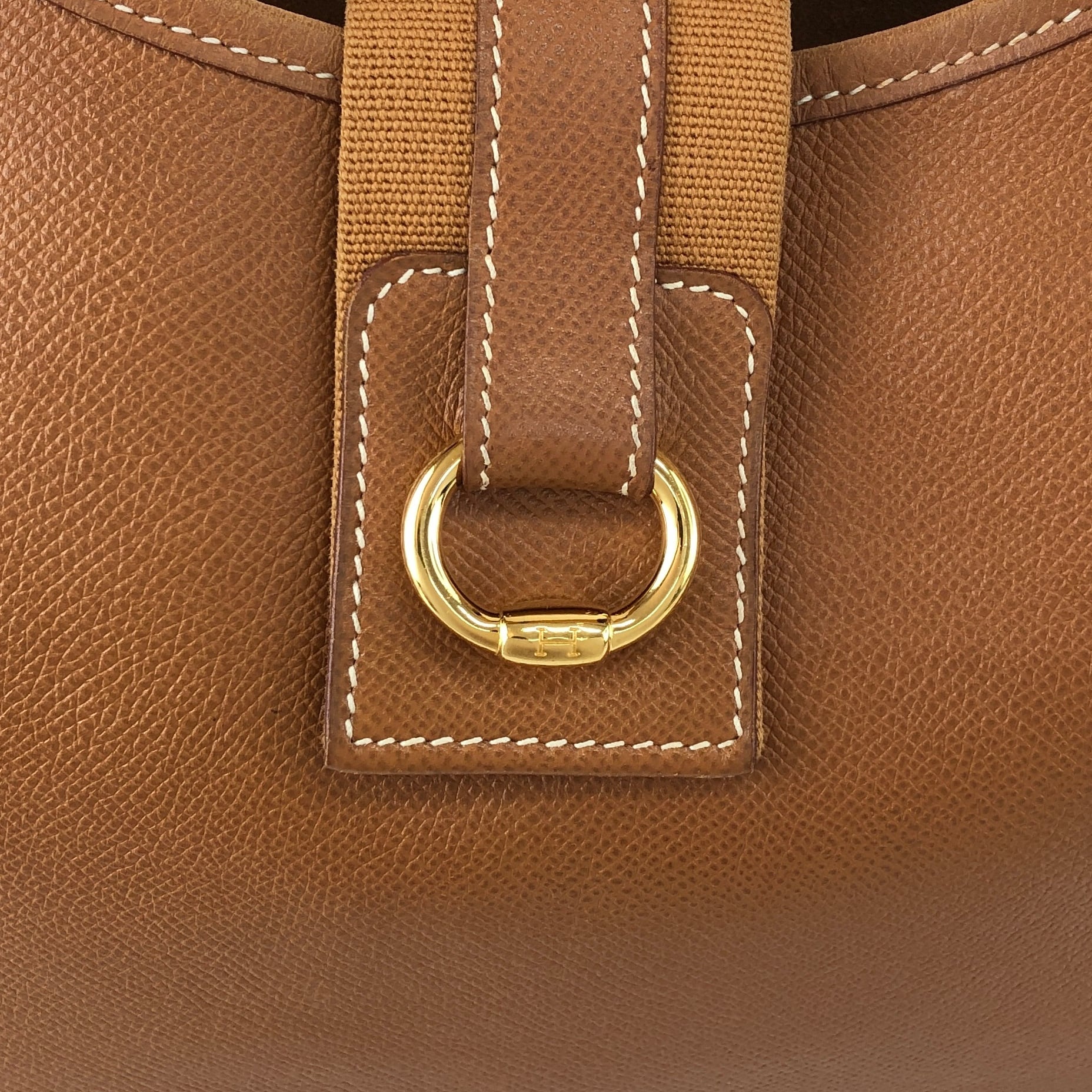 HERMES エルメス サコ ショルダーバッグ キャメル クシュベル レザー