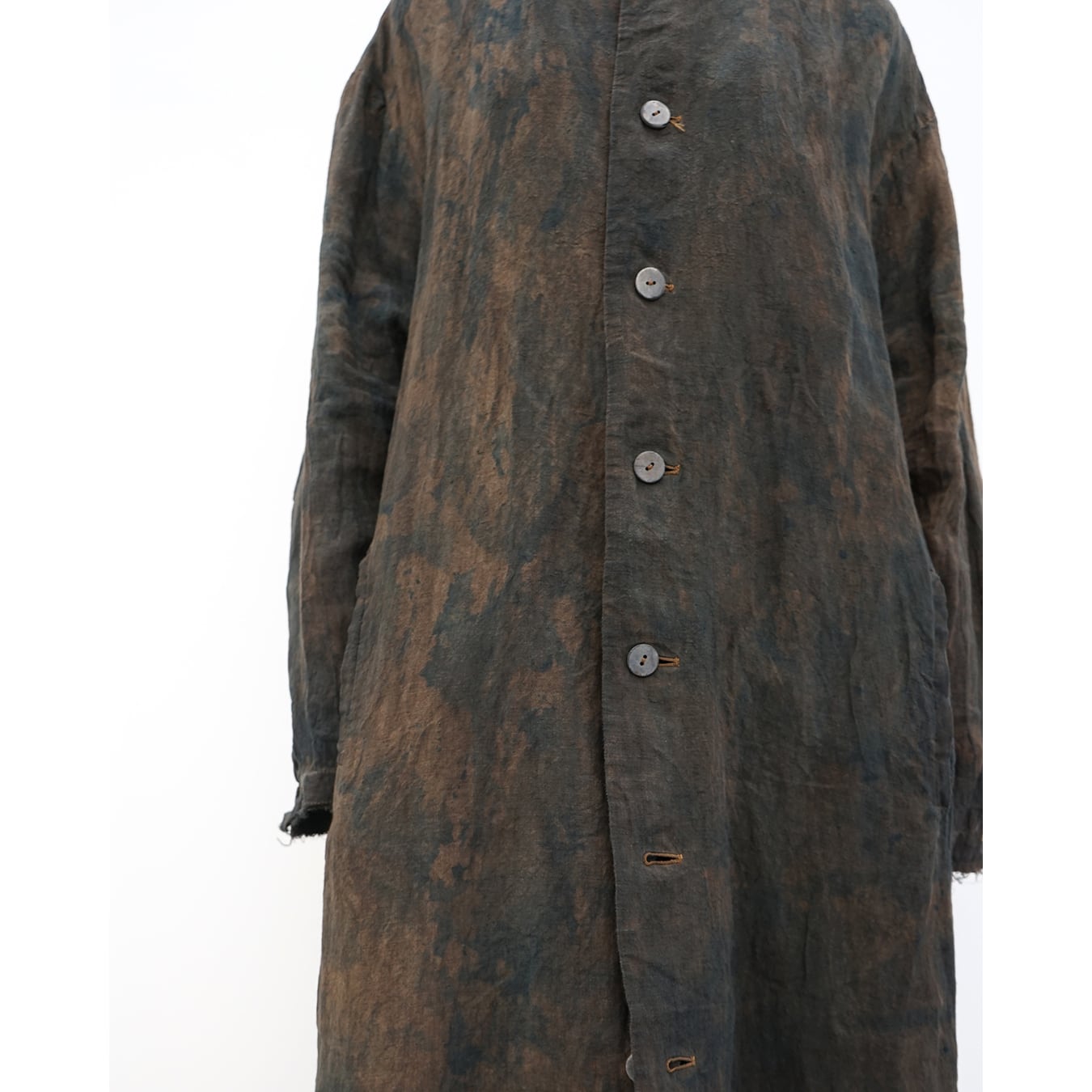 kujaku] (クジャク) C-698-4 exclusive dyed mao colar long coat