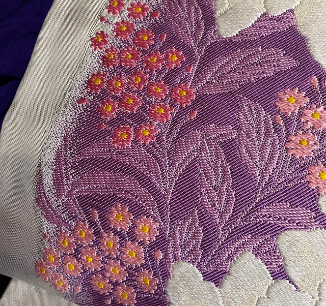 大輪の牡丹の袋帯〉白牡丹 草花SALE 織り出し | 和小物 あかりや 