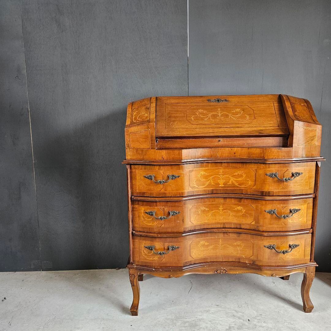 象嵌 イタリア チェスト ライティングビューロ アンティーク 07124950