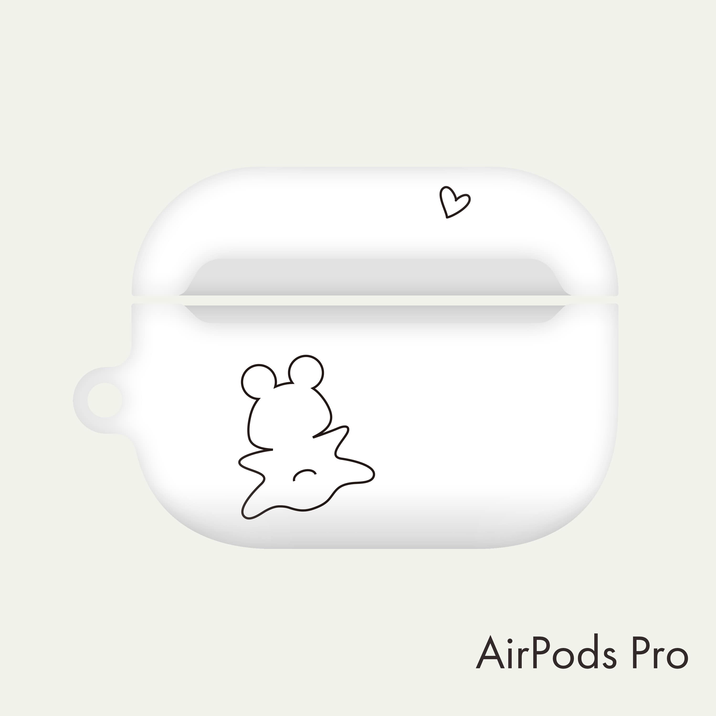 韓国 Airpods Pro ケース Yk Goods 可愛い くま キャラクター デザイナーズ エアーポッズ プロ用 カバー 幽霊 Ghost ハート 白 Yk08 韓国スマホケース専門店 Korean Case