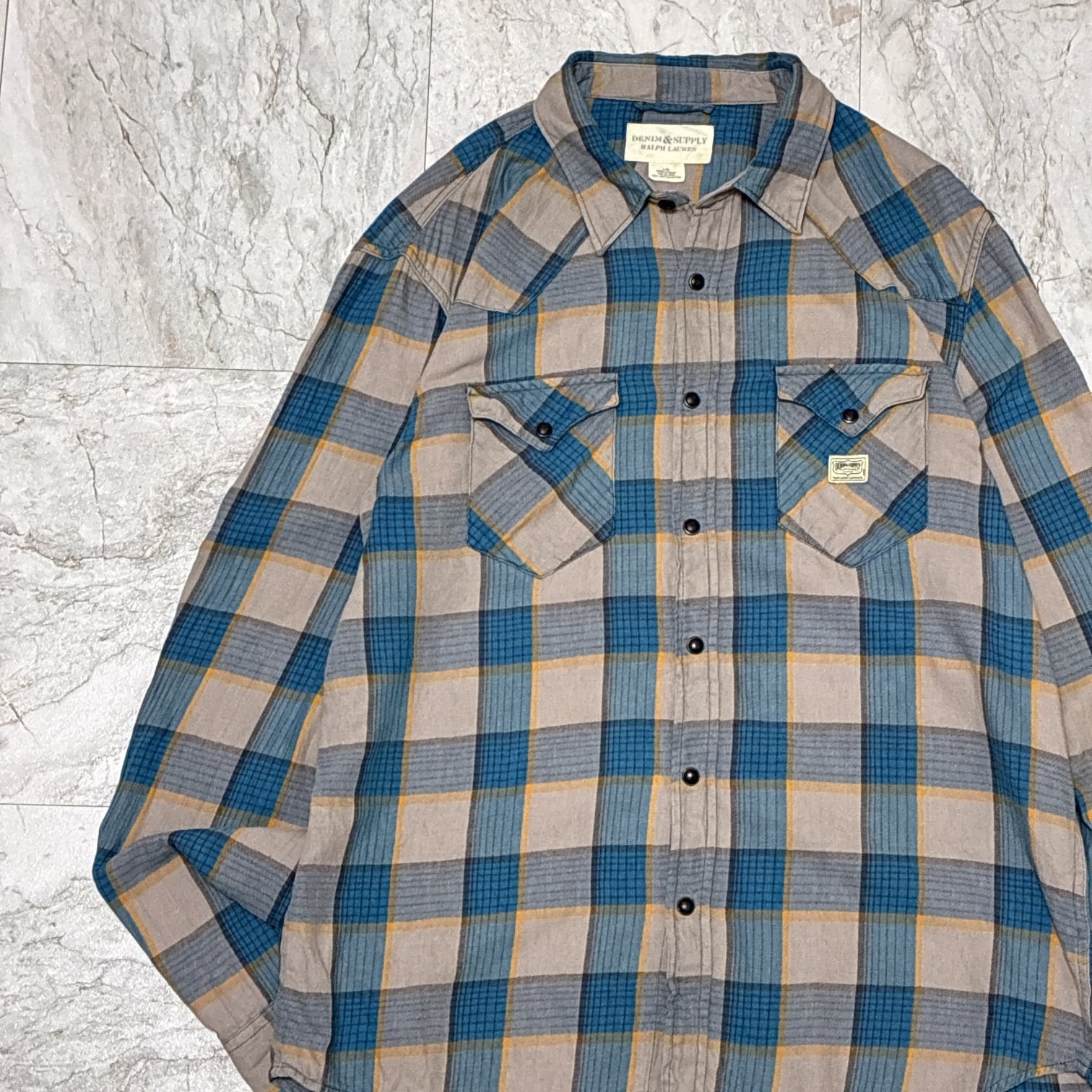 60s Washington DEE SEE DAN RIVER Cotton Check Shirt Size M