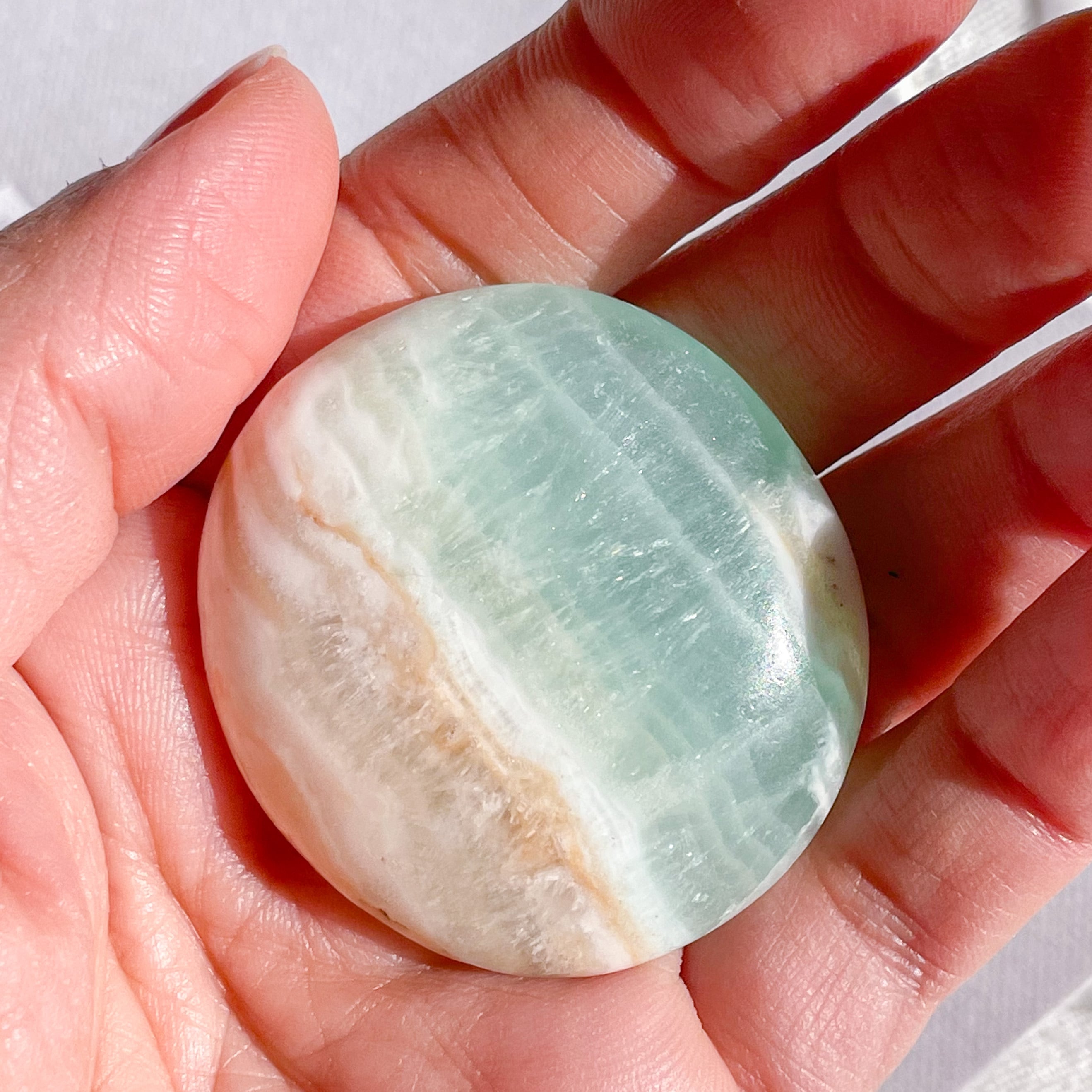 Caribbean Blue Calcite Palm 10 ✧ カリビアンブルーカルサイト