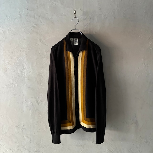 -KENNINGTON- 80's line design acrylic knit cardigan