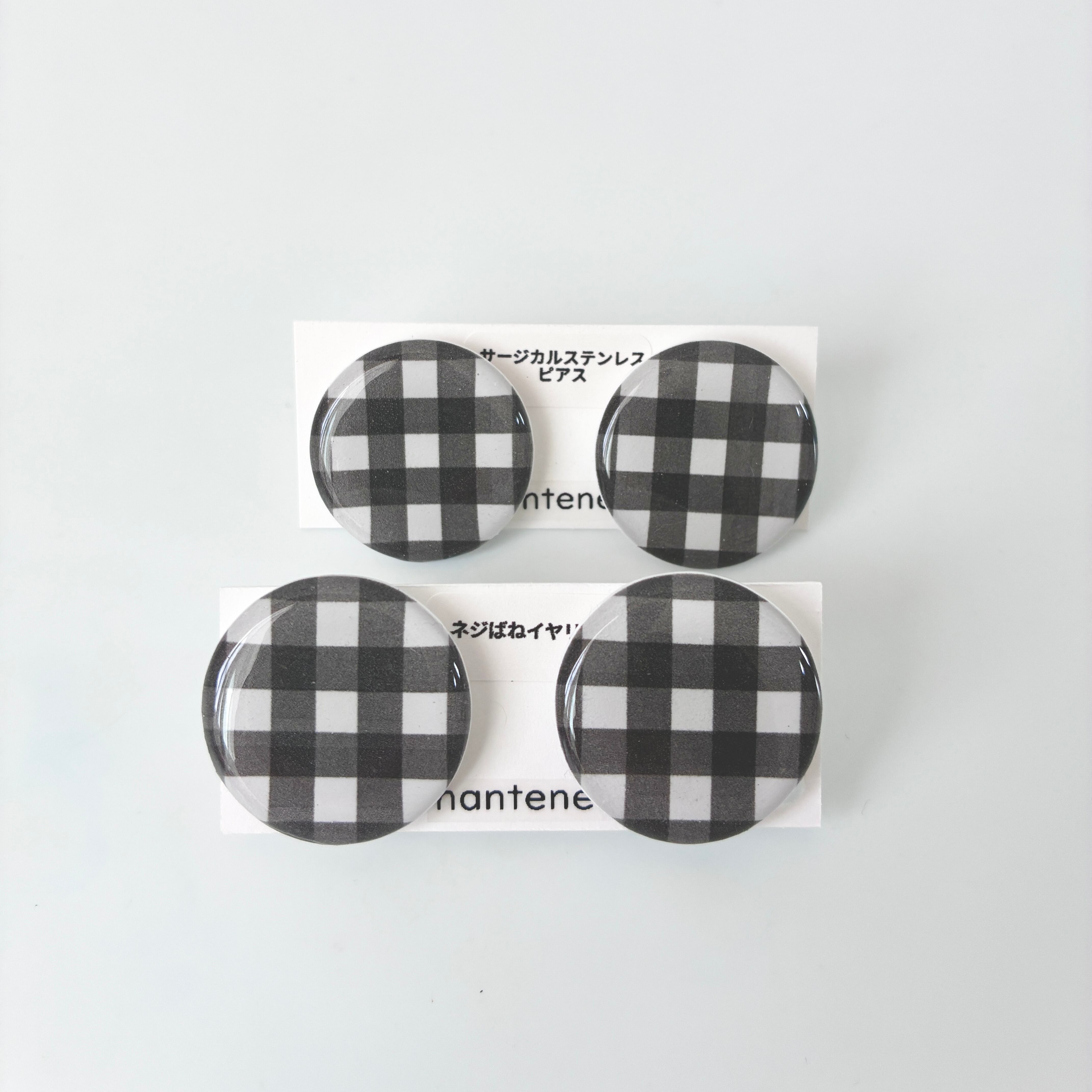 『gingham check』ピアス/イヤリング