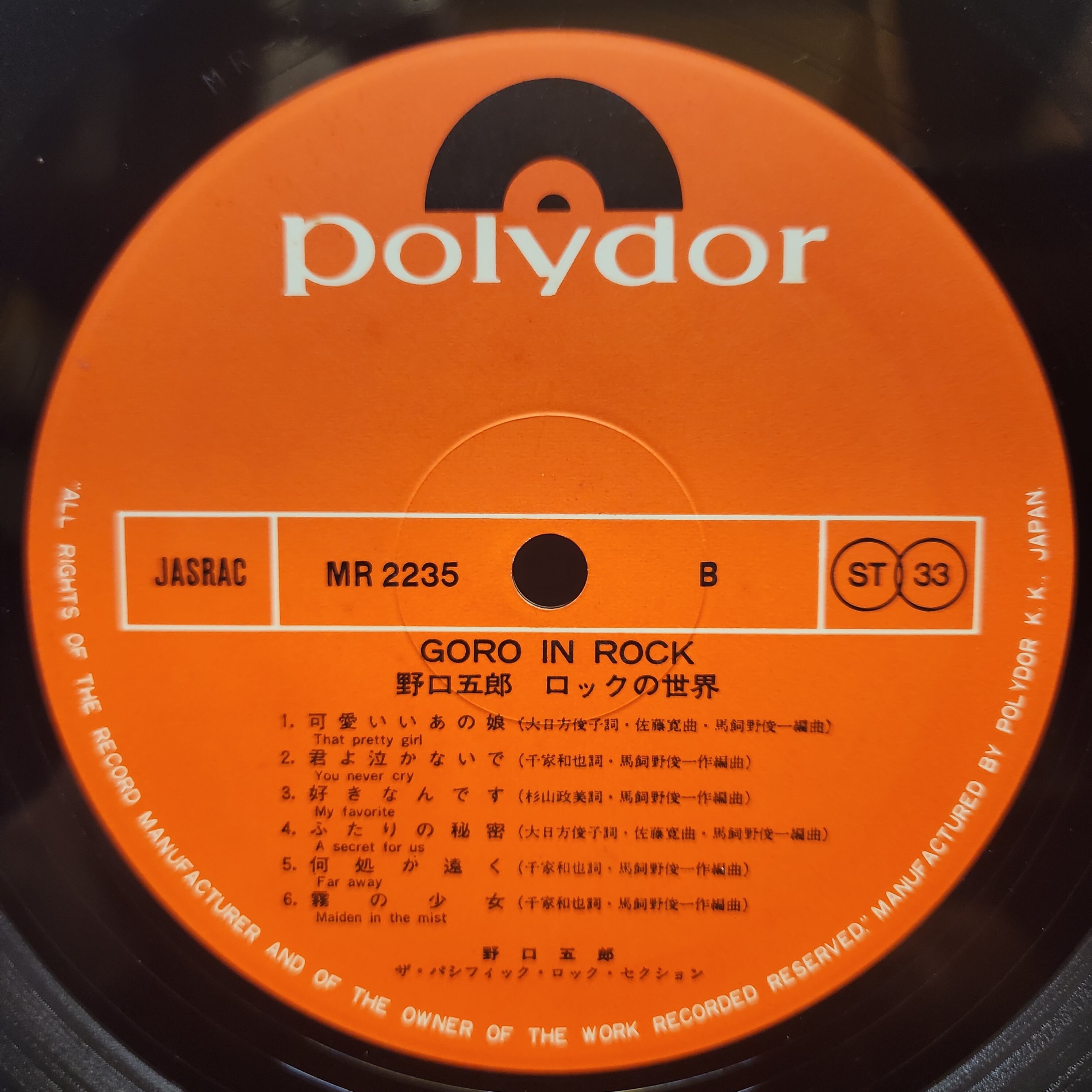 野口 五郎 / Goro In Rock [MR 2235] - 画像5