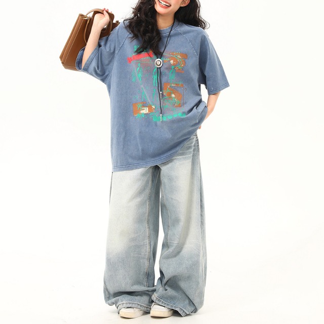 neo art wash short-sleeve tee　ネオアートウォッシュ半袖ティー　J1965
