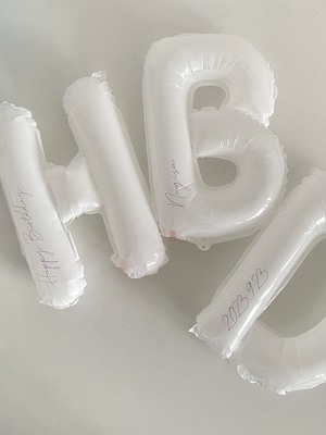 "H B D" balloon set