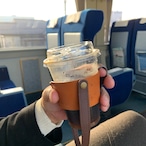 持ち運びができるコーヒーホルダー（ストラップ付き）　　コーヒースリーブ　コーヒーカップホルダー　カップスリーブ　カップホルダー