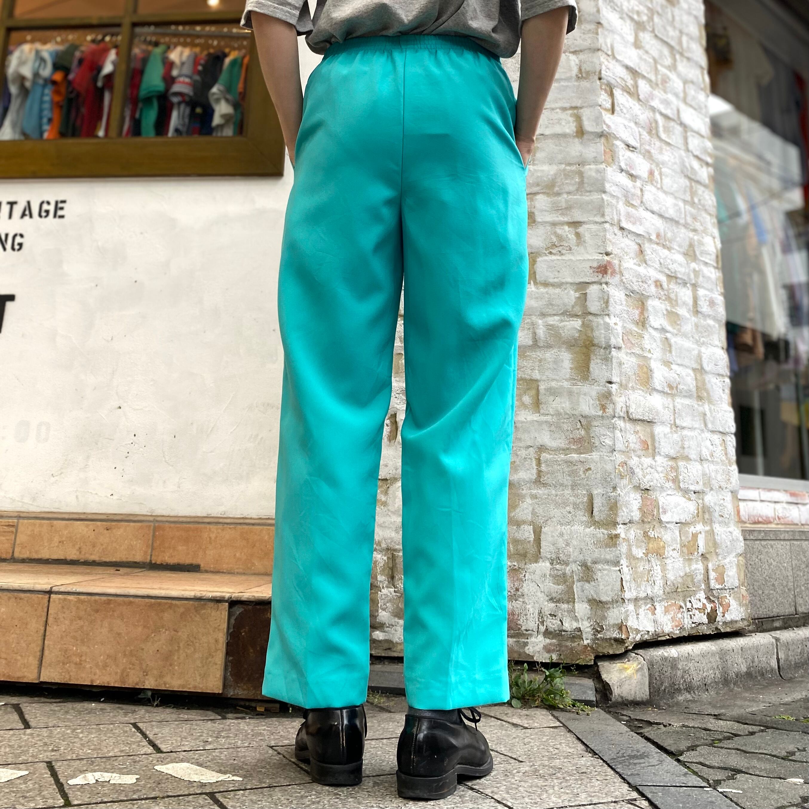 M程度』イージーパンツ ウエストゴム イージースラックスパンツ 水色 古着 古着屋 高円寺 ビンテージ | Slat_Albatross_Isla_Vintage M程度』イージーパンツ ウエストゴム イージースラックスパンツ 水色 古着 古着屋 高円寺 ビンテージ | Slat_Albatross_Isla_Vintage