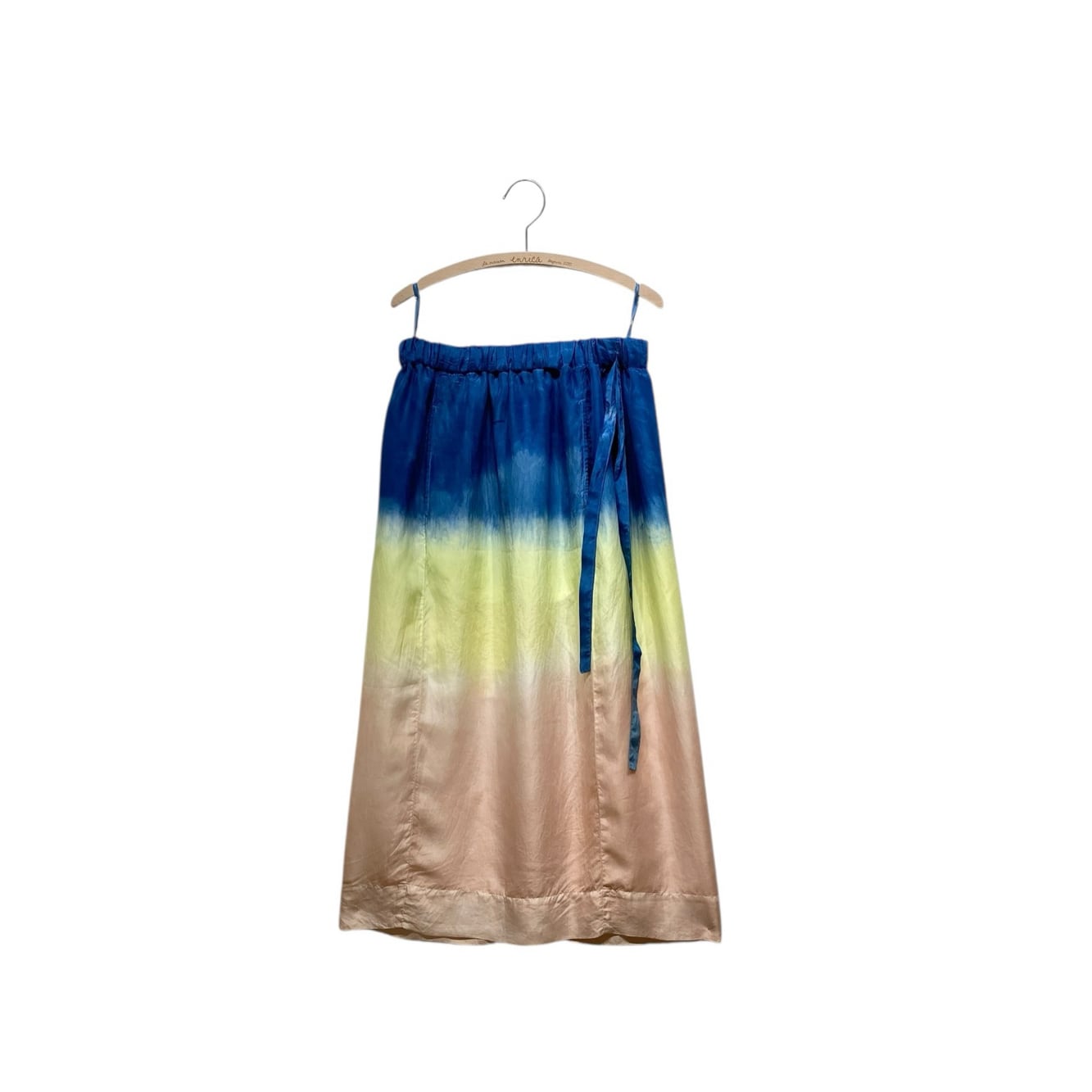 沖縄マングローブ染め×綿シルクギャザースカート】SKIRT 076-4