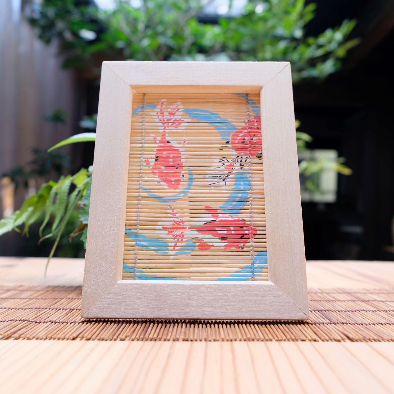 【インテリアART】すだれアートパネル金魚