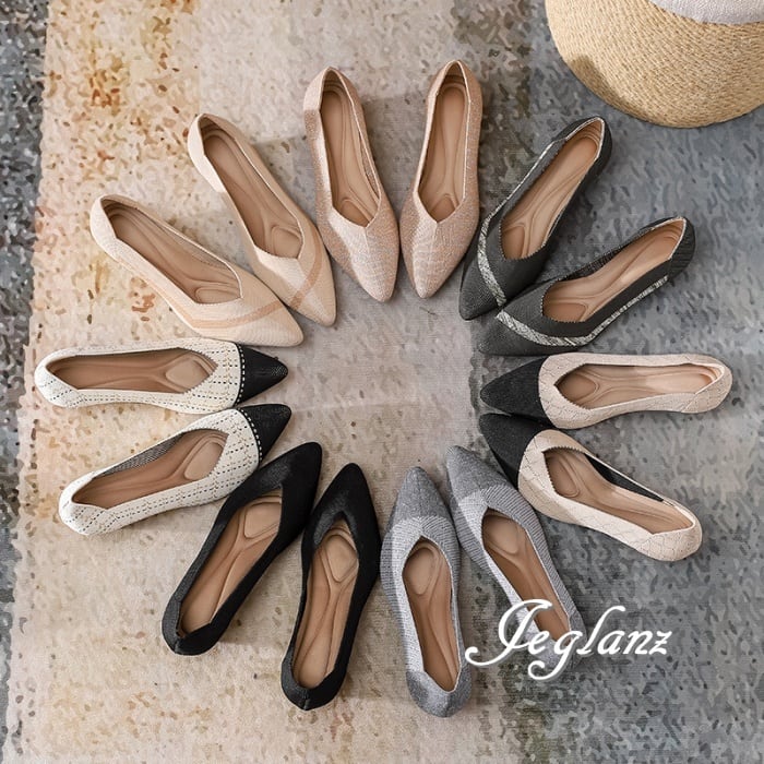 7色 パンプス ヒール バイカラー ポインテッドトゥ エレガンス(M3484)χ