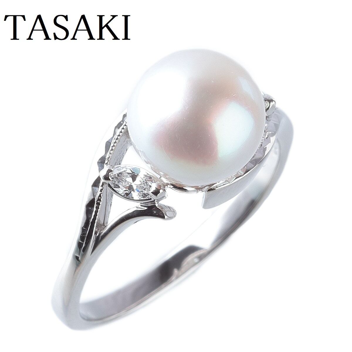 ☆タサキリング☆ TASAKI pt900 アコヤパール アコヤ ダイヤリング