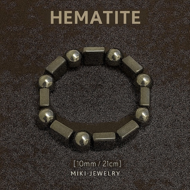 地に足をつけ、運を引き寄せるグラウディングストーン｜MIKI-JEWELRY ヘマタイトブレスレット｜8mm/16cm｜Hematite Bracelet
